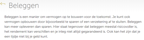 Wat is beleggen? Antwoord van AFM