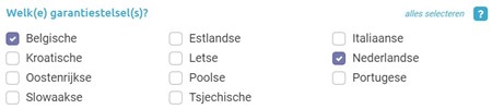 Kiezen van garantiestelsels