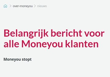 Moneyou stopt