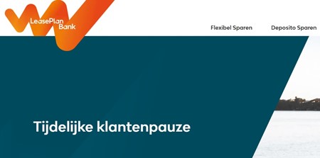 Tijdelijke klantenpauze bij LeasePlan Bank