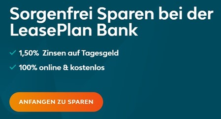 Spaarrekening bij LeasePlan Bank in Duitsland