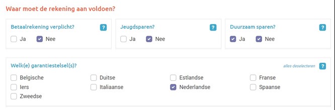 Spaarrekening zoeken op VanSpaarbankVeranderen.nl