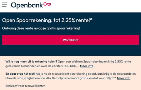 Open Spaarrekening Openbank
