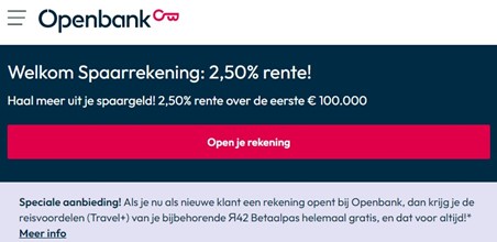 Welkom Spaarrekening Openbank